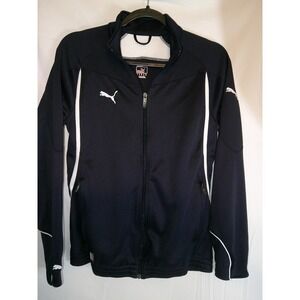 Puma Navy Blue Full Zip Training Jacket Athletic Track Sportswear Women's Medium